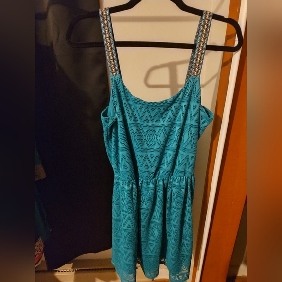 Trixxi Teal Dress - Picture 2 of 4